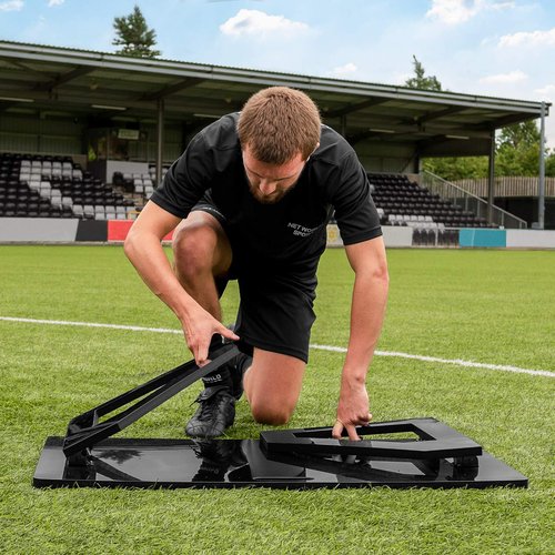 FORZA x METIS Interactive Soccer Rebound Boards with Reaction Lights | Enhance Passing Accuracy, Reaction Speed, and Field Awareness (8X Lights & 6X Boards, 39in x 24in)