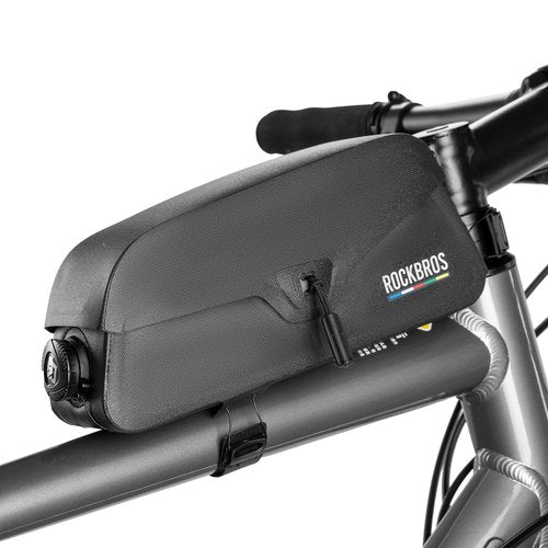 ROCKBROS bike frame bag with Magnetic Flap bike top tube bag Waterproof Cycling Pouch Tools Storage Bag for mountain Road bike