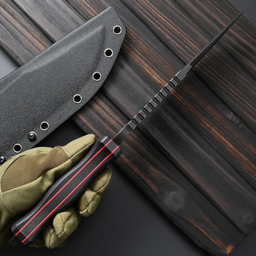 Sitivien ST28 Fixed Blade Knife 7MM Thick N690 Stainless Steel Blade G10 Handle Full Tang EDC Tool Knifes for Outdoor Working Camping Hunting Fishing