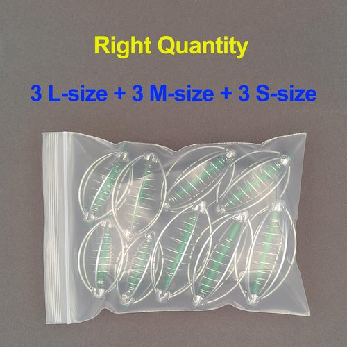 Carp Bait Holder Metal Feeders: 3-Sizes 9 Pieces of Fishing Cage Spring Method Feeder Pack Baits Basket Trap Boilies Rig Fish Tackle Equipment for Carps Catfish Bream Crucian