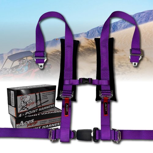 AAAA Aces Racing (Purple) 4 Point Harness with 2 inch padding