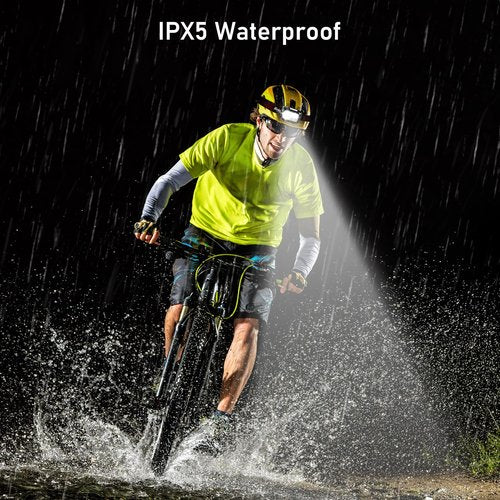 Blukar LED Headlamp Rechargeable,2000L Super Bright Headlight with Motion Sensor -Dimmable Brightness,8 Modes,Spotlight&Floodlight&Red Light Combination,IPX5 Waterproof for Hiking,Camping - 2 Pack