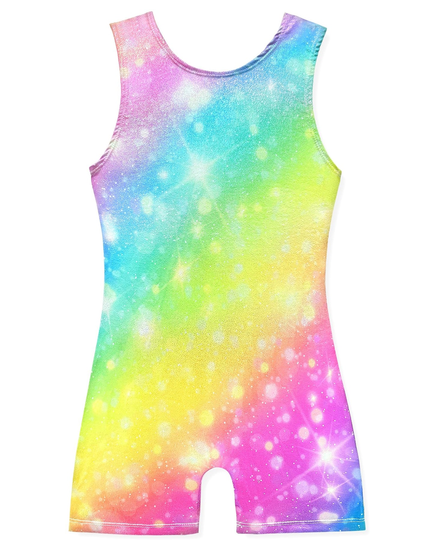 Gymnastics Leotards for Girls Shiny Toddler Biketard Unitard Rainbow Leopard Mermaid One Piece Tumbling Outfits