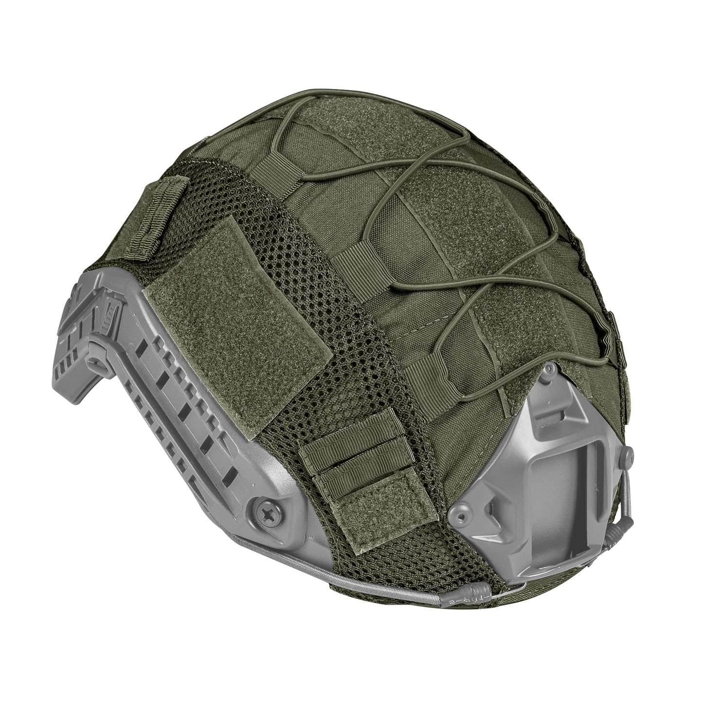 IDOGEAR SPORTS Tactical Helmet Cover for Fast Helmets - Camo M/L Size - Durable 500D Nylon Tactical Gear for Airsoft, Paintball, Hunting(Ranger Green)