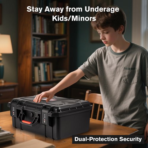 Kinghardcase Built-In Lock TSA Gun Case for Handguns, 5 Pistol Case & 21 Magazines– Pre-Cut Multiple Pistols Heavy Duty WaterProof & Shock Proof, TSA Approved Firearm Travel Case with Desiccant