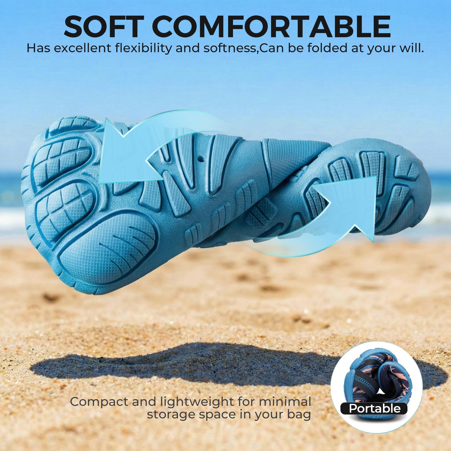 SEEKWAY Barefoot Water Shoes for Kids - Wide Toe Box and Quick-Dry Sand Shoes Toddler for Hiking Swim Beach Pool Kayak Sport Accessories, Camping Essentials Must-Haves for Boys Girls Sizes
