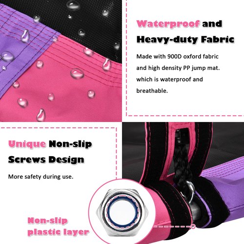 HeyZoo Tree Swing, 43 Inch Saucer Swing Sets for Kids, Come with 360 Degree Swivel and Adjustable Hanging Strap, Pink and Purple