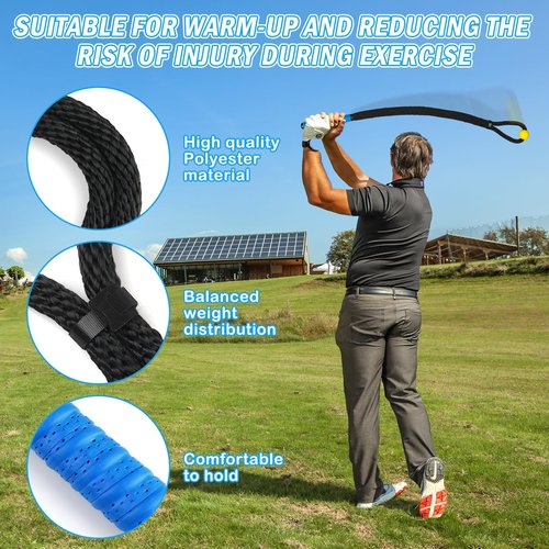 AIUAIP Heavier Golf Rope Swing Trainer, Premium Professional Golf Swing Rope Training Aids, Warm-up Training Tempo Aid with Ball and Grip to Improve Speed and Rhythm for All Level Practice Golfers