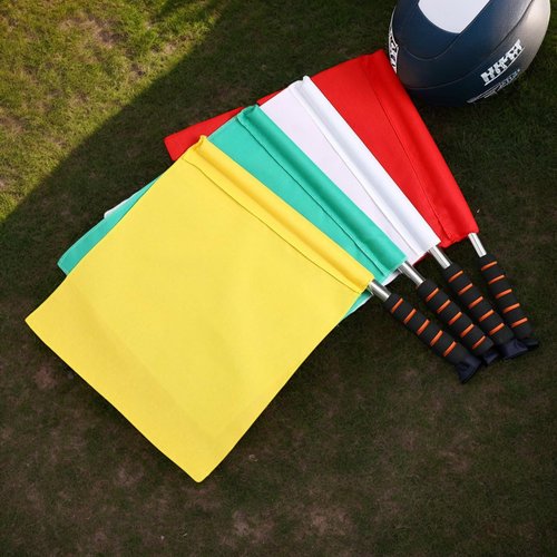 Wionin 4pcs Sports Referee Flags Mixed Color Flags