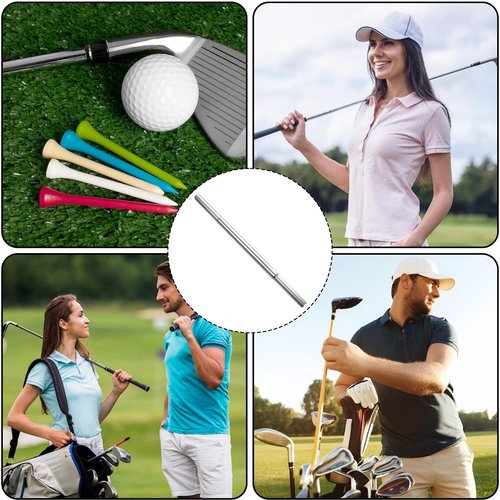 Alrhso Golf Shaft Extension, 0.58" Silver Golf Club Extensions Steel Shaft Golfs Repair and Replacement of Equipment Accessories