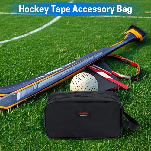 VISEMAN Hockey Tape Accessory Bag, Lightweight Hockey Tape Bag, Large Capacity Hockey Accessories Storage. Accessories Not Included. Hockey Equipment Bag for Hockey Players