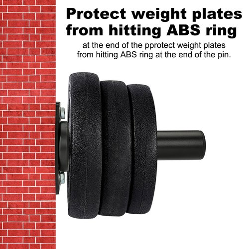 Wall Mounted Weight Plate Holder - Fit 2 Inch Weight Plates, Weight Plate Rack for Home Gym, Max Weight Capacity 300 Lb, 6 Pack