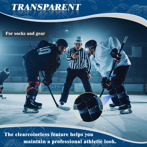 Golden Sport Clear Hockey Tape, Hockey Tape Multipurpose, Clear, 10 Pack - for Socks and Gear, Easy to Stretch and Tear
