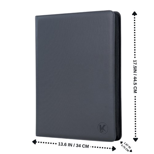 KUOOKING 1000+ Pockets Trading Card Binder, 16-Pocket Card Ablum Compatible with,MTG,Sports Cards & Other Standard Size Trading Card（BLACK)