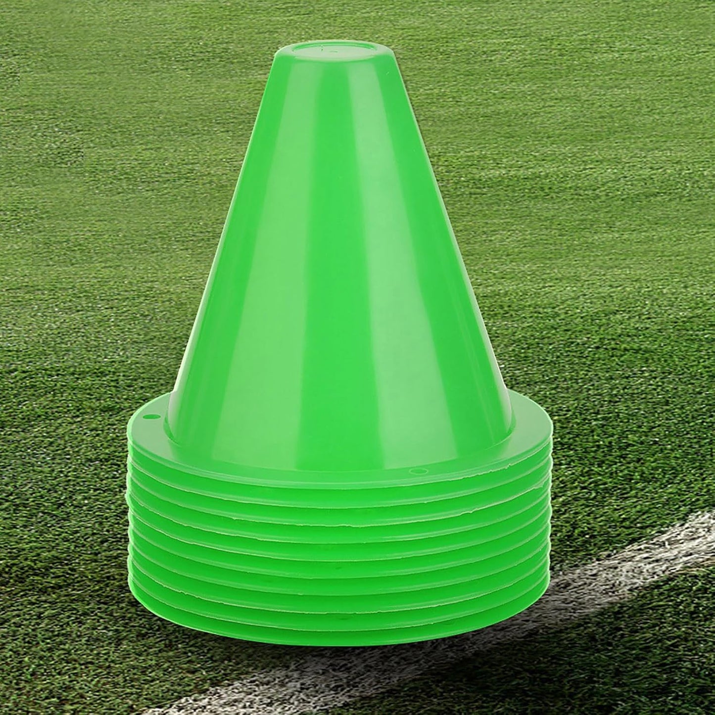 10-Pack Football Training Cones, Bracket Accessories, Obstacle Marking Set