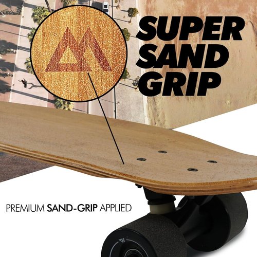 Magneto 27.5" x 7.5" Complete Skateboard - 7-Ply Canadian Maple Deck - Double Kick Concave Cruiser - Surf-Inspired Carving - Adult Skateboard & Longboard Cruiser for Beginners & Teens