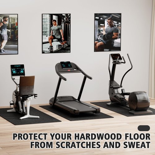 Peloton Bike Mat | 6mm, 30" x 72" Exercise Bike Mat/Treadmill Mat for Hardwood Floors or Carpet, Non-Slip Sweat-Proof Exercise Equipment Mat for Bike Trainer/Stationary Spin Bike/Indoor Cycling
