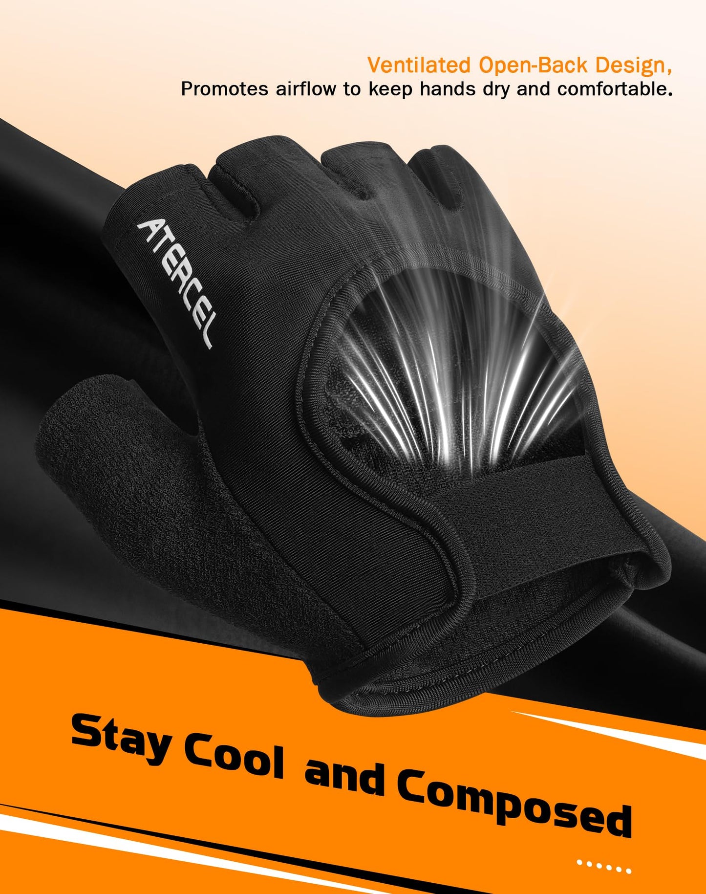 ATERCEL Breathable Workout Gloves, Antislip Weight Lifting Gym Gloves for Men Women, Superior Grip & Palm Protection for Weightlifting, Fitness, Exercise, Training