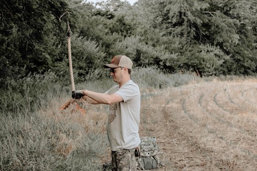 BuckStik Buck Rope Rope Mock Scrape Kit ?“Rigid Deer Rope with Artificial Leaves & Pure Preorbital Gland | Deer Hunting Attractant | Deer Hunting Gear | Bow Hunting | Mock Scrapes for Whitetail Deer