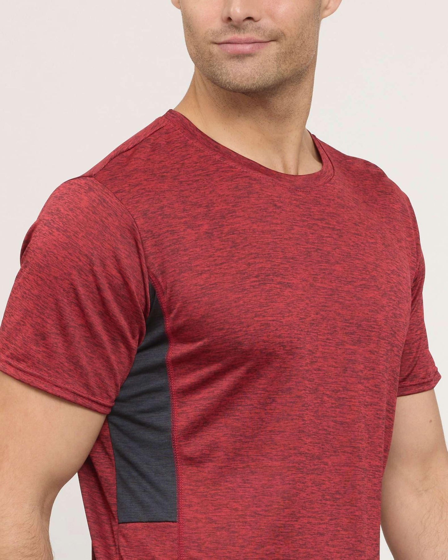 Real Essentials 5 Pack: Men's Dry-Fit Short Sleeve Crew Neck T Shirts Fitness Running Gym Workout Cool Exercise Athletic Tee, Set 5, Small