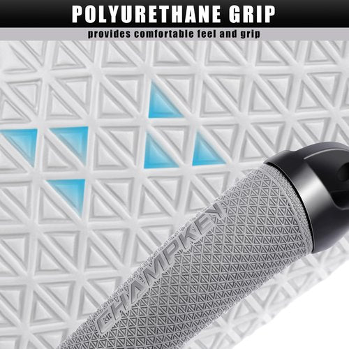 CHAMPKEY Premium Polyurethane Golf Club Brush - Retractable Groove Cleaner Golf Brush - Oversized Brush Head Golf Club Cleaer (Gray)