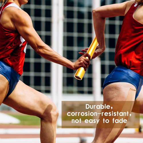 Hoarost 10 Pcs Track Batons Aluminum Running Field Race Batons Sports Relay Baton for Outdoor Running Race Practice Athlete Team Sports Race Tools