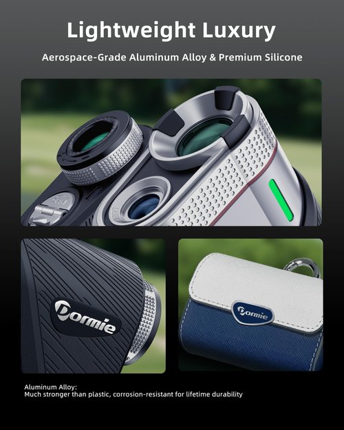 Dormie Golf Rangefinder with Slope,800 Yards Laser Range Finder Golfing,Aluminum Alloy Body,Flag Pole Locking Vibration,Slope Compensation,6X Magnification Rangefinder with Magnet,T100 Black