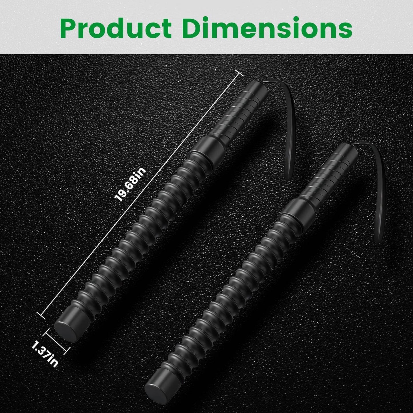 1Pair Ropeless Battle Ropes for Home Portable Compact Workout Exercise Training Battle Rope with Waist Strap for Women Men Strength Training Spring Bar