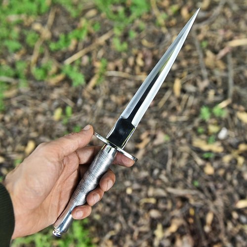 AJSANITY Sykes Fairbairn US Army Double-Edged V42 Military Dagger Knife Devil's Brigade WWII Collectible knives