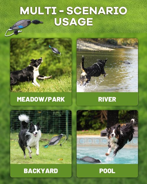 gardmate Dog Bumper for Water Retrieving - 2PCS Bionic Duck Dog Training Dummy with Floating and Tear - Hunting Dog Toy - Durable Bite-Resistant Toy for Hound Training(Duck)