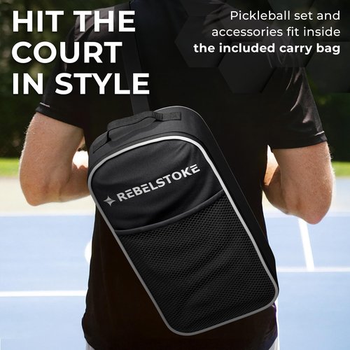 Pickleball Paddles Set of 4 with Bag - Designed in The USA, Pickleball Racket for Adults Comfort Grip, Indoor Outdoor Pickle Ball Kit, Pro Beginner Gear for Training, Pickle Ball Set for Women Men