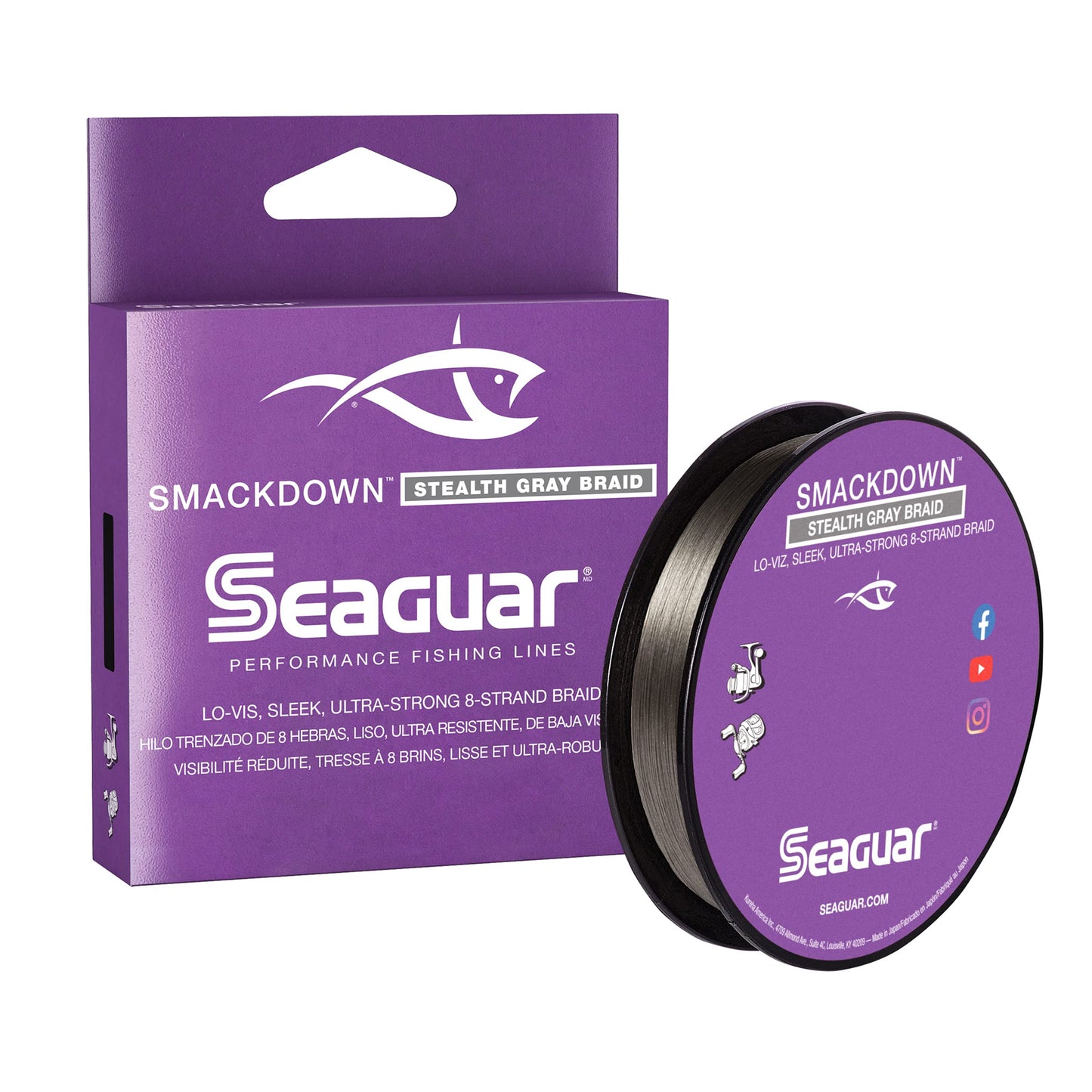 Seaguar, Smackdown Low Visibility Fishing Line 20lbs, 150yds Break Strength/Length, Stealth Gray - 20SDSG150