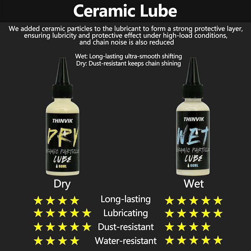 Dry Lube Bike Cleaning Kit with 500ml Biodegradable Degreaser, 60ml Lube & 4 Brushes – Variation: Dry Lube