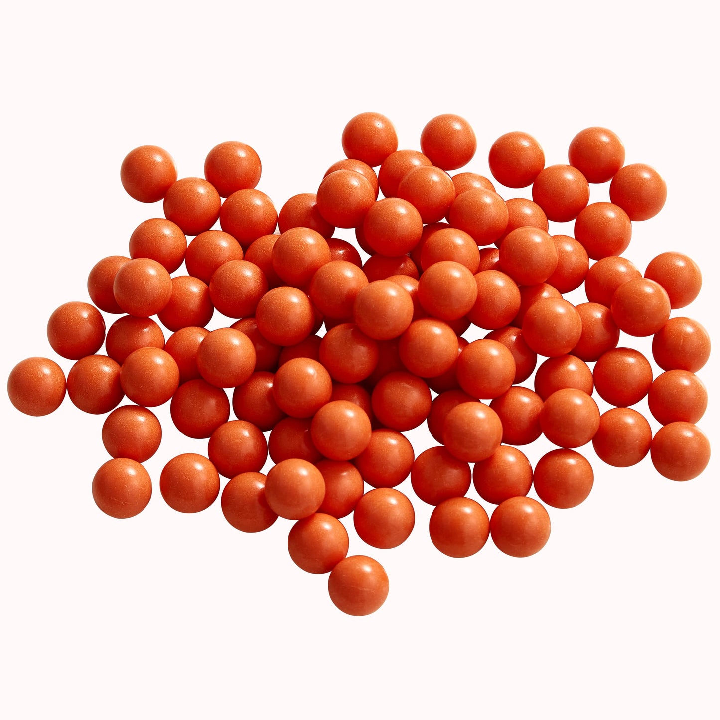 Lambid 100 X 50 Cal. Balls Ammo, Hard Nylon .50 Caliber Solid Paintball Balls for Self Defense Reusable Projectiles for Target Practice (Orange)