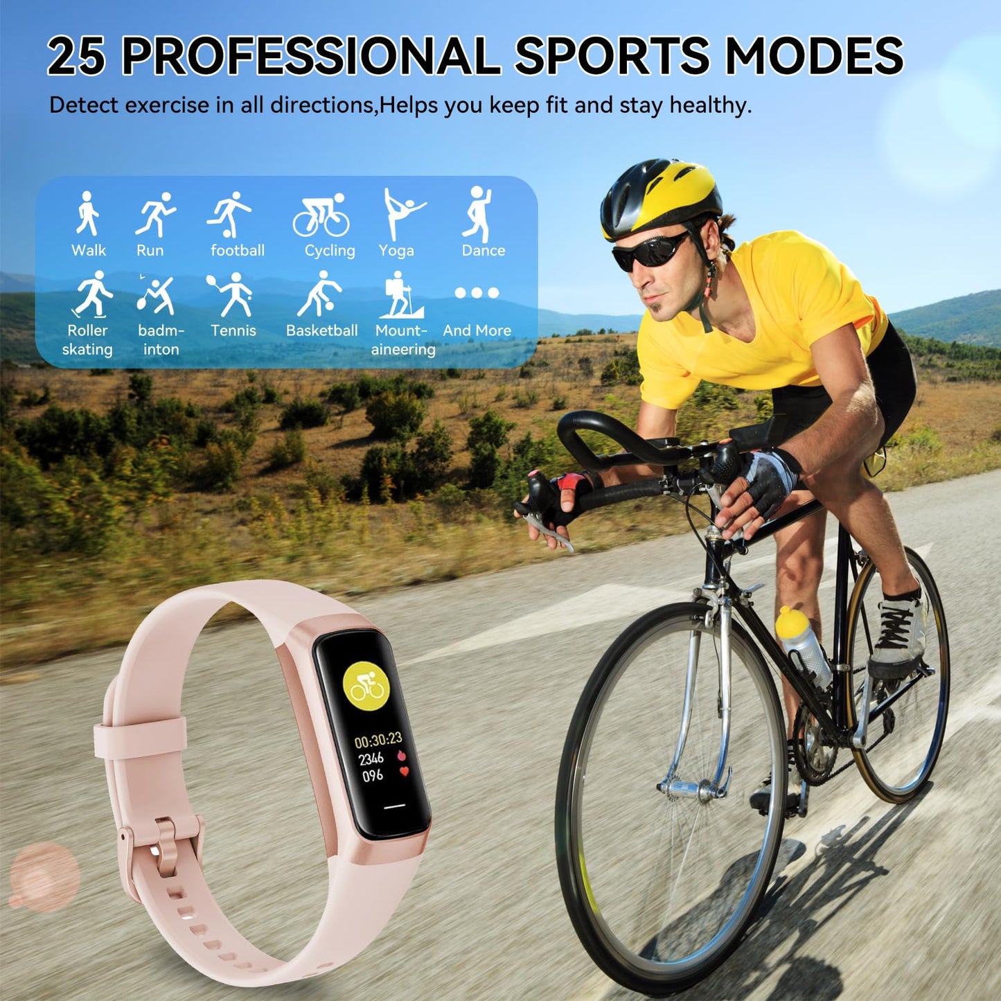 APPBYER Fitness Tracker with 24/7 Heart Rate, Blood Oxygen Blood Pressure Sleep Monitor,20+ Sports Modes Smart Watches for Women/Men, Activity & Step Tracker Smart Watch for Android/iOS Phones