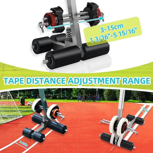 LXZJZLF Court Line Tape Machine, Basketball Court Line Striping Machine, Court Paint Striping Machine for Parking Lots and Road Warning (Steel-2)