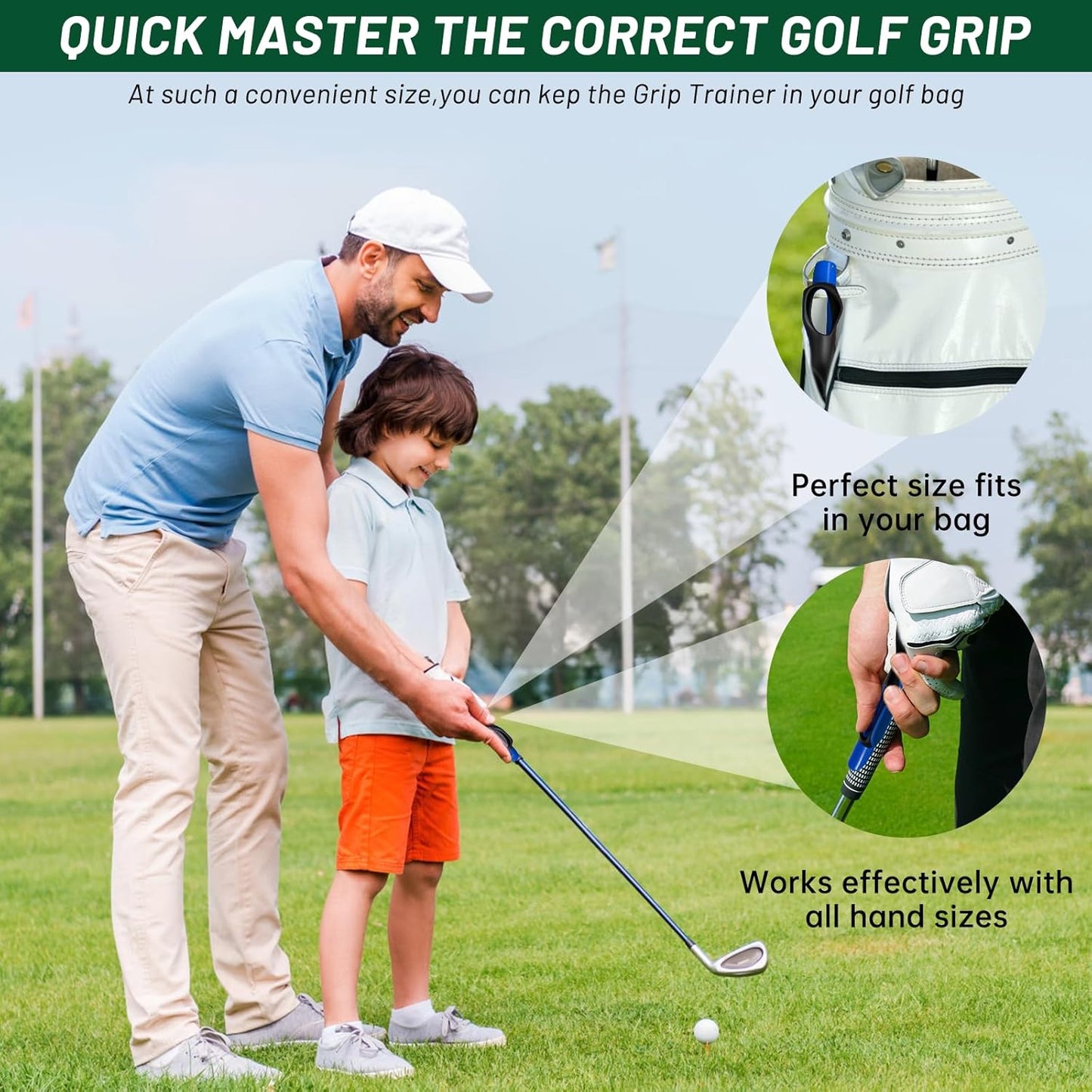 2Pack Golf Grip Trainer,Golf Training Aid Grip Trainer Club,Training Grip Right Hand, to Help Train Correct Hand Position