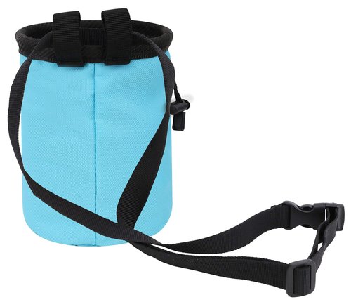 AMC Rock Climbing Panda Design Chalk Bag with Adjustable Belt, Light Blue