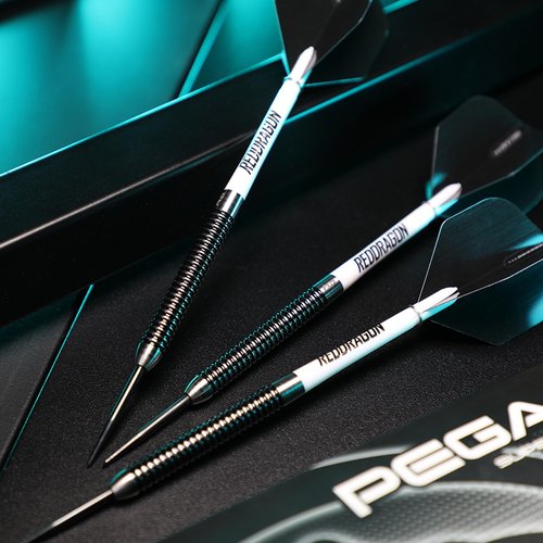 RED DRAGON Pegasus Tungsten Steel Darts Set - 24 Gram - Black Stems and Black Flights