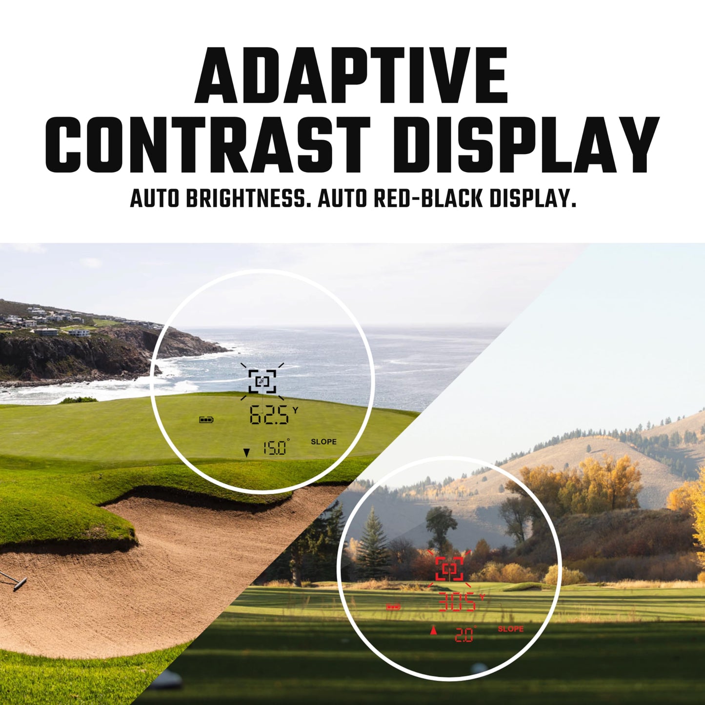 Cobalt Q-4 Slope Golf Rangefinder – Tournament Legal, Precision Laser Technology, 6X Magnification, 1,300-yd Range, HD/ED Optics, Pin & Vibration Lock, Waterproof, Durable, with Premium Case