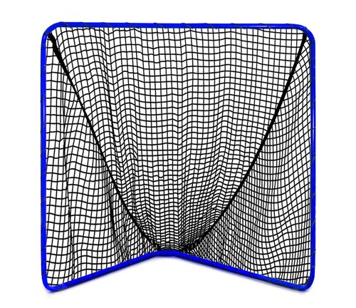 Velocity - Lacrosse Goal - Portable Steel Frame with Black Net, Perfect for Youth and Adult Training - Backyard Design – Royal Blue Frame, Black Net