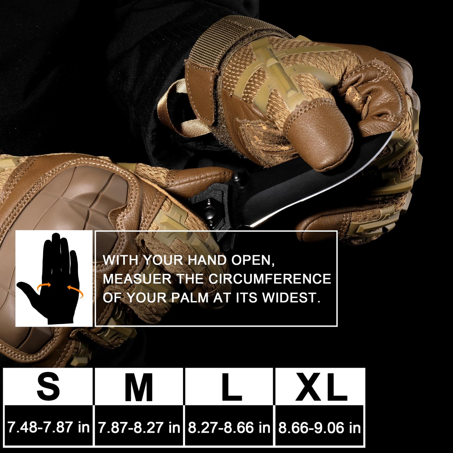 WTACTFUL Touch Screen Motorcycle Tactical Gloves for Men Airsoft Paintball Gear MTB Bike Cycling Cross-Country Motorbike ATV Hunting Hiking Riding Driving Work Outdoor Full Finger Gloves XL Brown