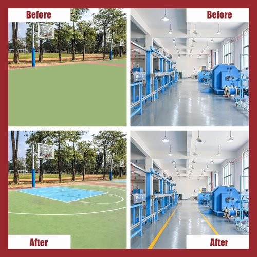 DRTINA Playing Field Line Striping Machines,Basketball Court Marking Kit+Drawing Circle Kit, Road Warning,Warehouse/Parking Lot Hand Push Floor Marking Tool Adjustable Parking Lot Striping Machine