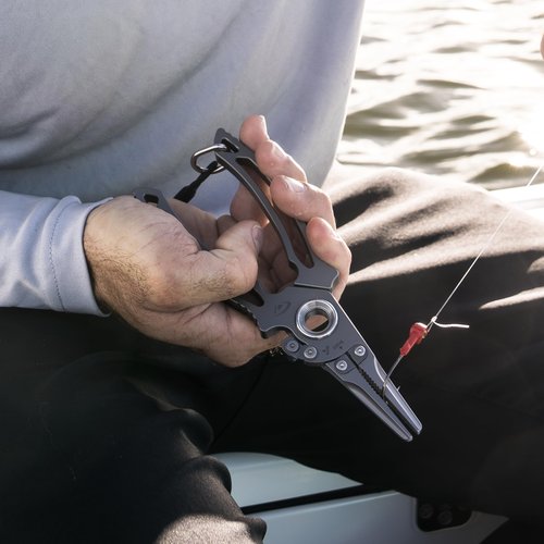 danco Titanium Dual Cutter 7" Fishing Plier, Fishing Line and Wire Cutter, Saltwater Safe, Fresh/Saltwater Fishing, Sheath and Lanyard Included