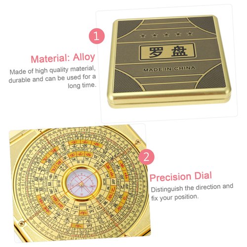 IMIKEYA Feng Shui Compass Pan - Chinese Ancient Compass for Home Planning and Feng Shui Practices - Precision Magnetic Compass for and Residential Harmony 1pc