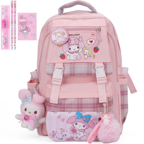 Juju Pink Kawaii Backpack - Cute Kawaii Stuff Mochila Kawaii - Cute Backpacks For Girls - Backpacks For School Girls