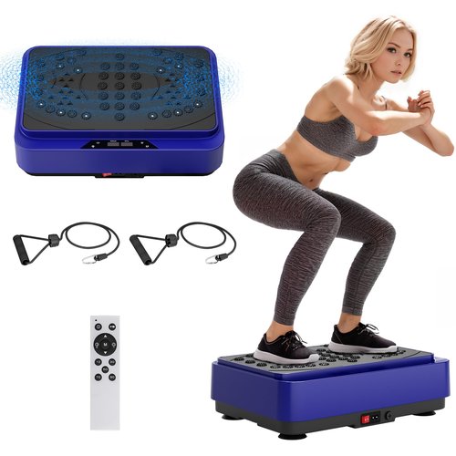 SogesGame Vibration Plate Exercise Machine, Vibrating Lymphatic Drainage Shaking Full Body, Vibrate Stand with 99 Speed Levels for Weight Loss and Fat Burner for Women & Men (Blue)