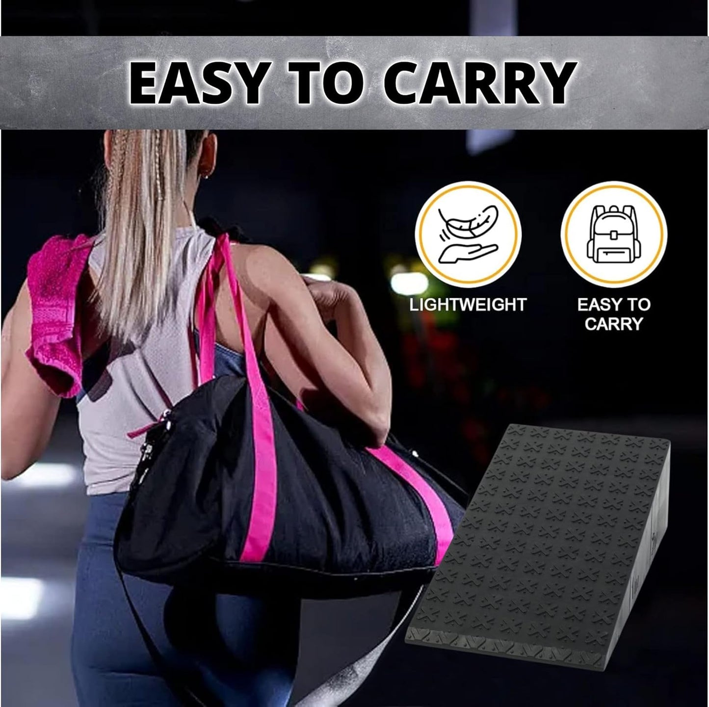 2 Pcs Versatile Squat Wedge Block for Heel Elevated Squat, Heavy-Duty Calf Stretcher Slant Board to Enhance Mobility, Balance & Strength Performance