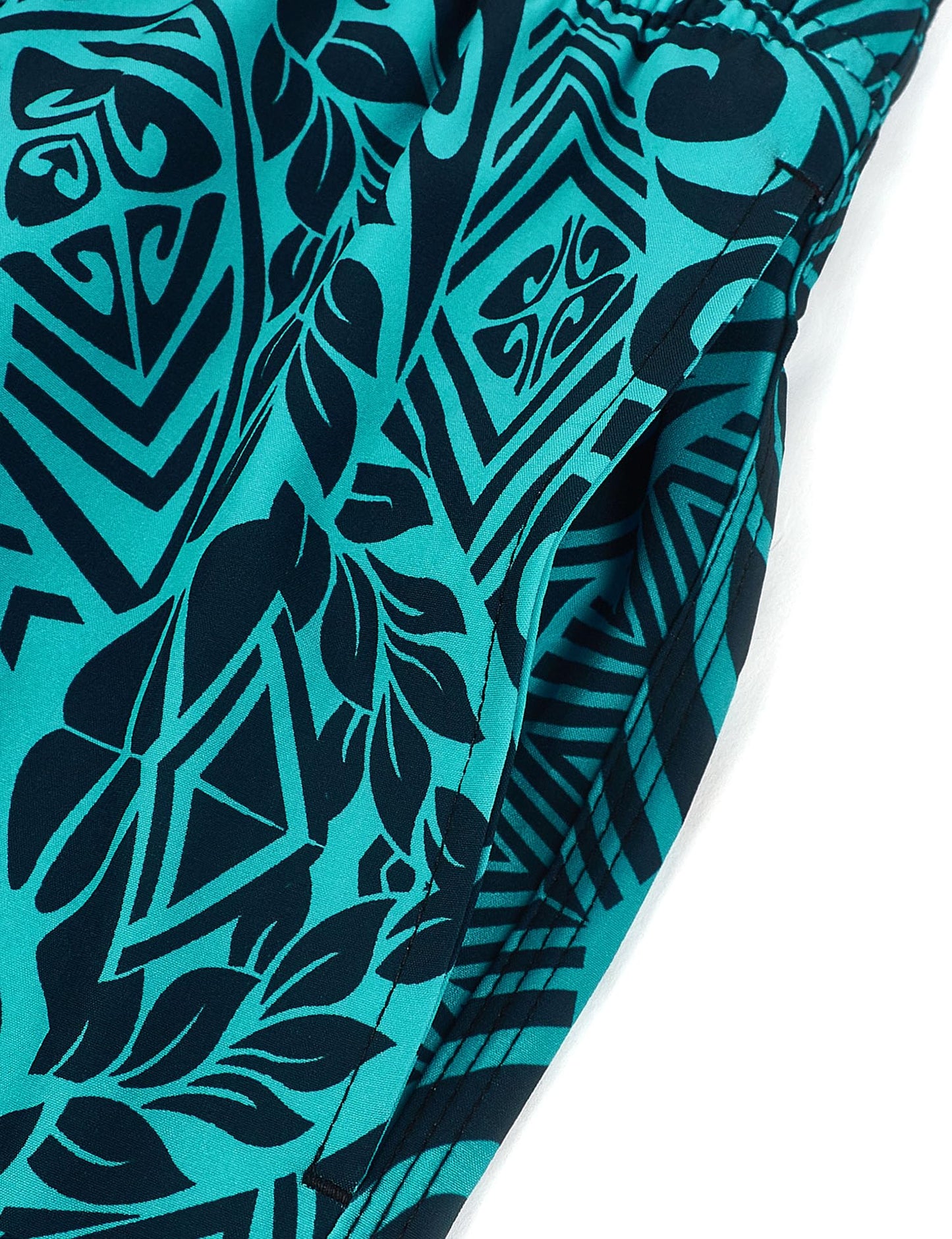 ELETOP Men's Swim Trunks Quick Dry Bathing Suit Swimming Board Shorts Mesh Lining Beach Swimwear Symbol Green XL
