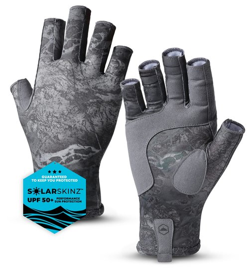 Tough Outdoors Fingerless UV Fishing Gloves - Men & Women - UPF 50+ Sun Protection - Kayaking & Sailing Gloves